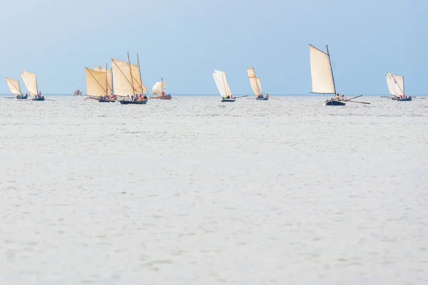 Grisslehamn Sweden Июня 2022 Года Винтажные Гребные Лодки Парусами Традиционном — стоковое фото