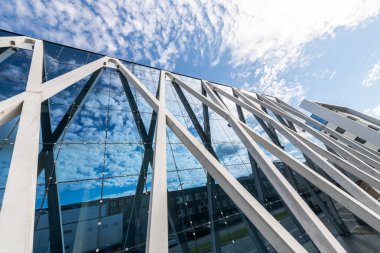 TALLINN, ESTONIA - JULY 11, 2022: Modern style hotel near the Tallinn harbour. Tallink Express Hotel