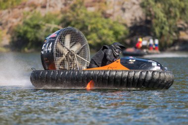HUDDINGE, SWEDEN - SEPTEMBER 4, 2022: World Hovercraft Championship (WHC) 2022 at Flottsbro in Huddinge during sunny weather