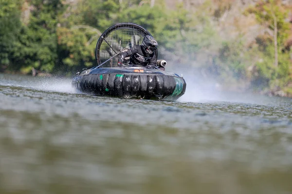 HUDDINGE, SWEDEN - SEPTEMBER 4, 2022: World Hovercraft Championship (WHC) 2022 at Flottsbro in Huddinge during sunny weather