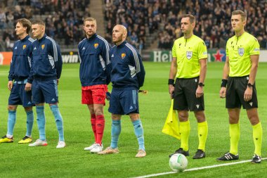 STOCKHOLM, SwEDEN - OCT 13 2022: DjurGardens IF (DIF) - UEFA Avrupa Konferans Ligi 'nde KAA Gent' e karşı Stockholm 'deki Tele2 arenasında. Son sonuç 4-1