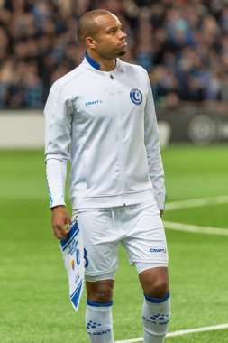 STOCKHOLM, SwEDEN - OCT 13 2022: DjurGardens IF (DIF) - UEFA Avrupa Konferans Ligi 'nde KAA Gent' e karşı Stockholm 'deki Tele2 arenasında. Son sonuç 4-1