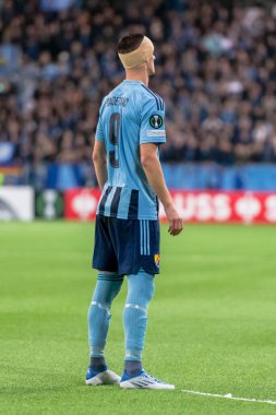 STOCKHOLM, SwEDEN - OCT 13 2022: DjurGardens IF (DIF) - UEFA Avrupa Konferans Ligi 'nde KAA Gent' e karşı Stockholm 'deki Tele2 arenasında. Son sonuç 4-1