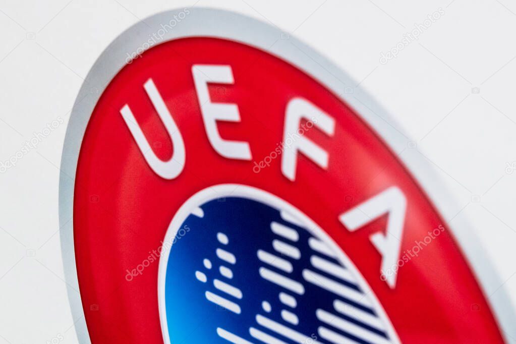 STOCKHOLM, SWEDEN - OCT 13 2022: Djurgardens IF (DIF) vs KAA Gent in the UEFA Europe Conference league at Tele2 arena in Stockholm. Final result 4-1