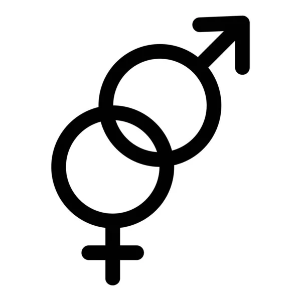 Icono Masculino Femenino Conjunto Símbolos Diseño Web Ilustración Vectorial Aislado — Archivo Imágenes Vectoriales