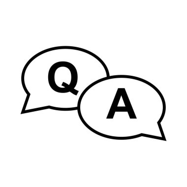 SSS, sıklıkla sorulan soru vektör simgesi. Bilgi konuşma balonu sembolü, yardım iletisi .