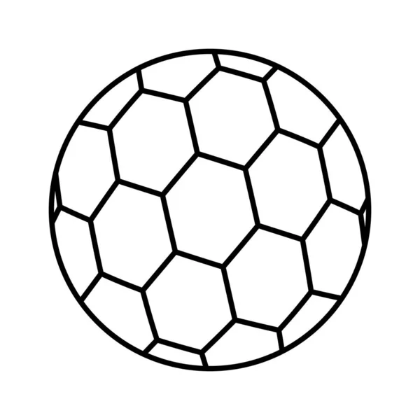 Fußball Fußball Ball Symbol Einzelziel Isolierte Design Vektor Illustration Web — Stockvektor