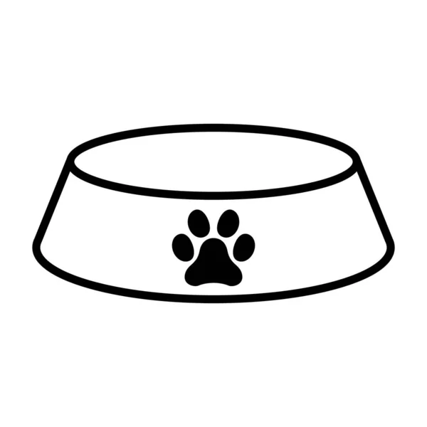 Bowl Ikon För Husdjur Mat Tecken Isolerad Bakgrunden Vektor Illustration — Stock vektor