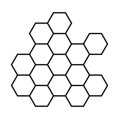 Beyaz arkaplanda bal peteği simgesi izole edildi. Tatlı doğa sembolü. Yiyecek dokusu .