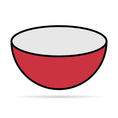 Kase simgesi, arka planda izole edilmiş yiyecek işareti, vektör çizimi, yemek akşam yemeği sembolü tasarımı .