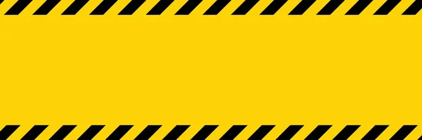黒と黄色の斜線の縞模様 ブランクベクトルイラスト警告の背景 ハザード注意サインテープ 注目テキストのためのスペース — ストックベクタ
