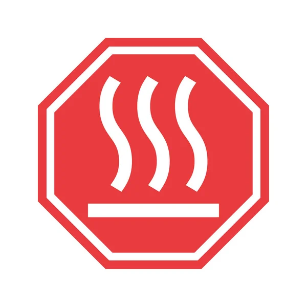 Forró Felület Ikon Biztonsági Grafikus Információs Szimbólum Kockázatfigyelő Jelzés Óvintézkedési — Stock Vector