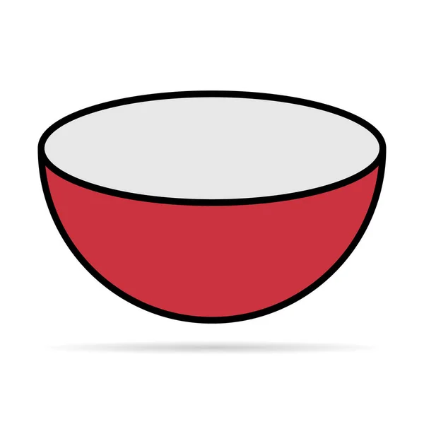Bowl Ikona Jídlo Znamení Izolované Pozadí Vektorové Ilustrace Jídlo Večeře — Stockový vektor