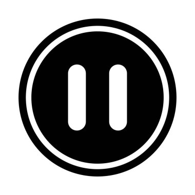 Simgeyi durdur ve duraklat, arayüz medya düğmesi, internet oynatıcı video sembolü, web film ses vektörü illüstrasyonuName .