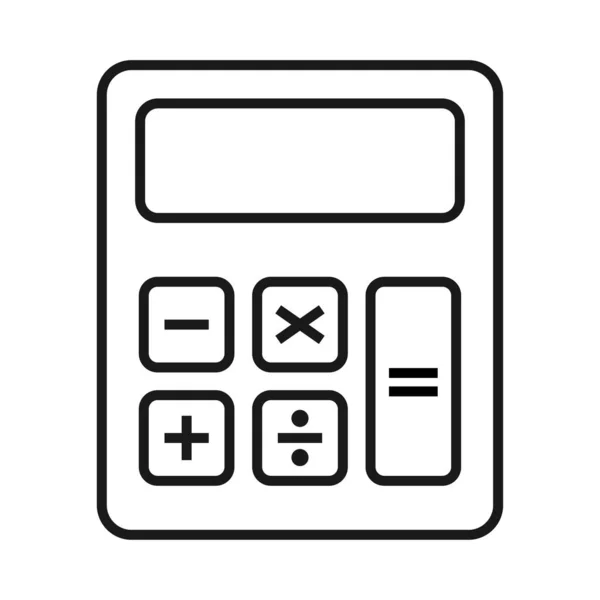 Calculator Icon Mathematics Web Button Vector Illustration Internet Website Finance — Stock Vector