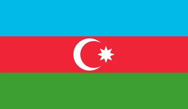 Bandera Azerbaiyán Ilustración Del Vector Símbolo Nación Fondo Diseño Color — Vector de stock