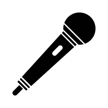 Mikrofon simgesi, ses konuşma sembolü, plak konseri işareti, web düğmesi tasarımı, karaoke düz konuşma .