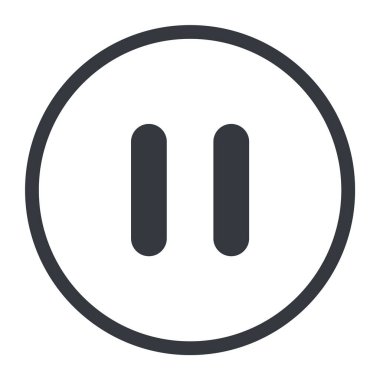 Simgeyi durdur ve duraklat, arayüz medya düğmesi, internet oynatıcı video sembolü, web film ses vektörü illüstrasyonuName .