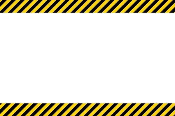 Schwarz Gelbe Diagonale Gestreift Warnhinweis Für Leere Vektorabbildung Gefahrenhinweis Klebeband — Stockvektor
