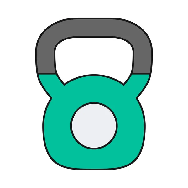 Kettlebell Icône Symbole Sport Forme Physique Illustration Vectorielle Équipement Fer — Image vectorielle