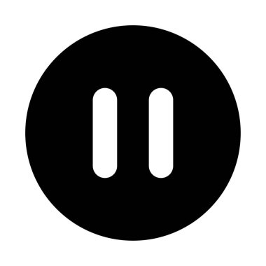 Simgeyi durdur ve duraklat, arayüz medya düğmesi, internet oynatıcı video sembolü, web film ses vektörü illüstrasyonuName .