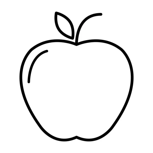 Apple Icon Healthy Raw Symbol Foot Sweet Fruit Vector Illustration — Stock Vector