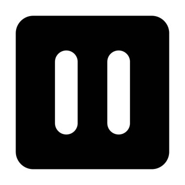 Simgeyi durdur ve duraklat, arayüz medya düğmesi, internet oynatıcı video sembolü, web film ses vektörü illüstrasyonuName .