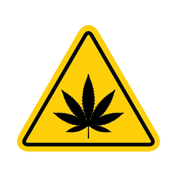 Mariuhana Símbolo Hoja Marihuana Cáñamo Icono Cannabis Signo Médico Hierba — Vector de stock