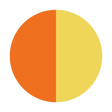 Infographic pasta grafiği. Döngü sunumu diyagramı 2 bölüm. Beyaz arkaplanda izole edilmiş vektör .