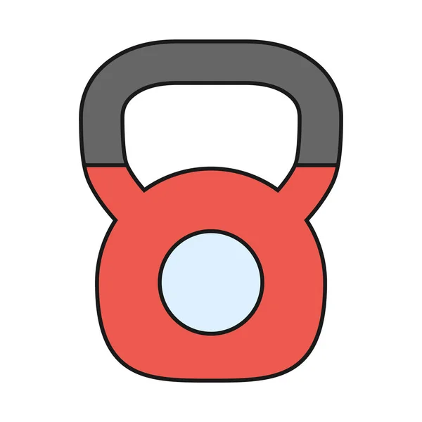 Kettlebell Simgesi Fitness Spor Sembolü Demir Ekipman Vektör Çizimi Ağır — Stok Vektör