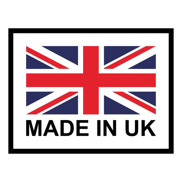 Fabriqué Royaume Uni Sceau Étiquette Produit Signe Autocollant Qualité Timbre — Image vectorielle