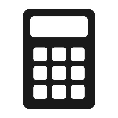 Hesap makinesi simgesi, matematik web düğmesi vektör illüstrasyonu. İnternet sitesi finans teknolojisi tasarımı .