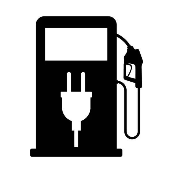Benzin Istasyonu Simgesi Nozül Izole Edilmiş Logo Vektörü Benzin Dizaynı — Stok Vektör