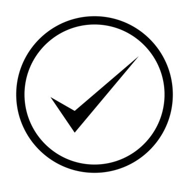 İşaretleme işareti, tik simgesi, başarılı - evet vektör illüstrasyonu arka planda izole edildi, oy pozitif .