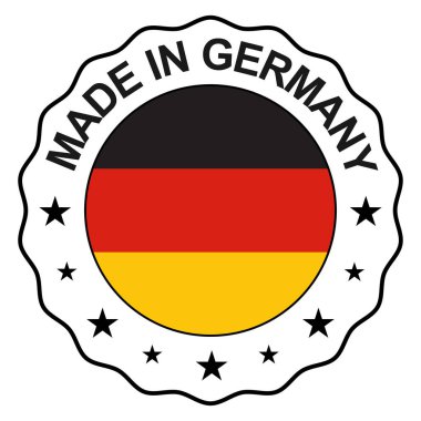 Alman yapımı mühür, ürün etiketi işareti, etiket kalitesinde pul çizimi .