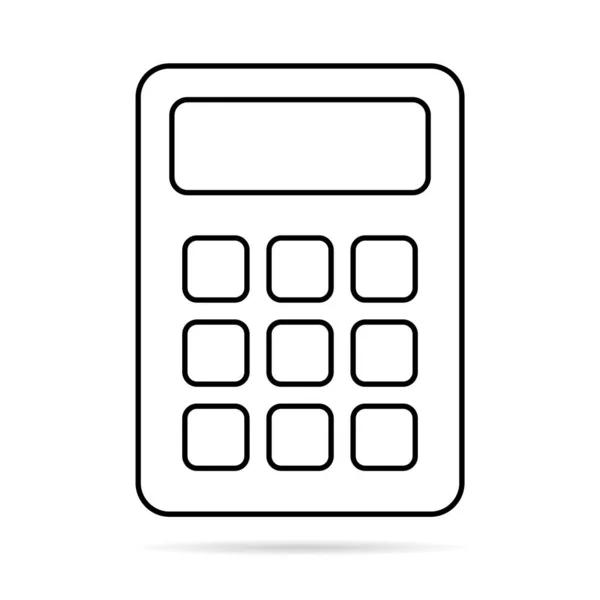 Icône Calculatrice Illustration Vectorielle Bouton Web Mathématiques Site Internet Finance — Image vectorielle