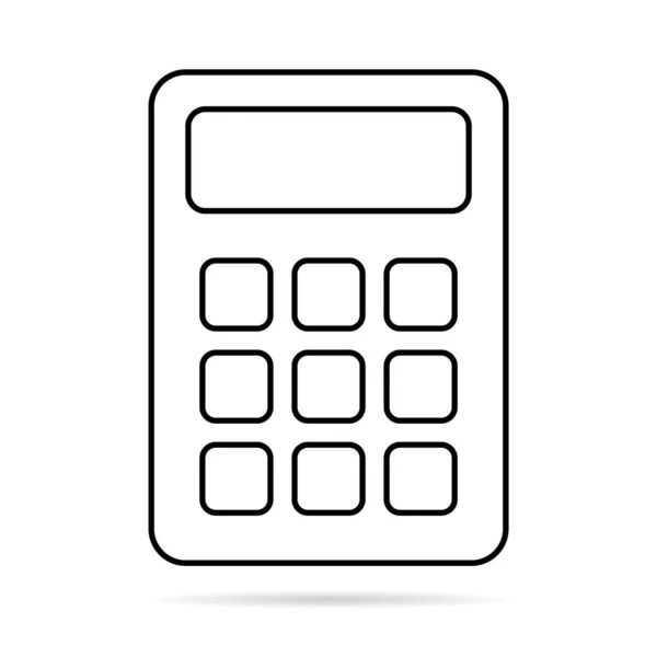 Calculator Icon Mathematics Web Button Vector Illustration Internet Website Finance — Stock Vector