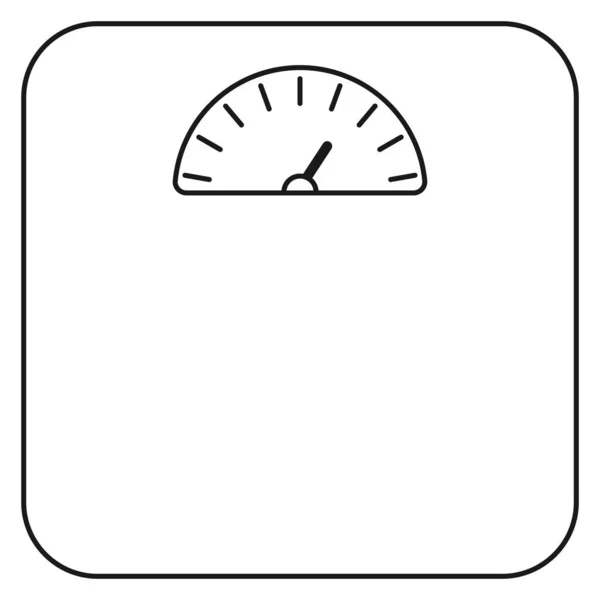 Ícone Escala Peso Símbolo Saudável Corpo Dieta Ilustração Vetor Medida — Vetor de Stock