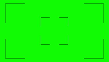 Yeşil ekran boş arkaplan, boş dijital video şablon modelleme vektör resimlemesi .