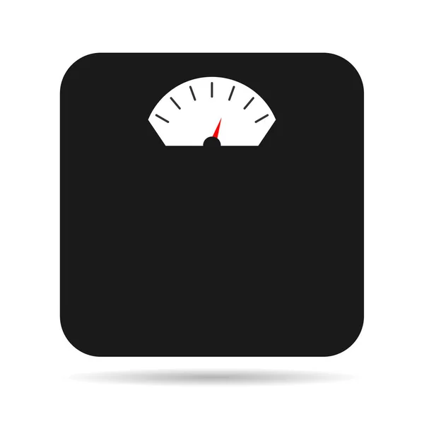体重計のアイコン 健康的な食事ボディシンボル 損失カロリー測定ベクトルイラスト — ストックベクタ