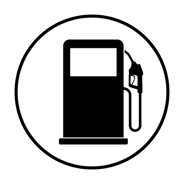 Benzinestation Pictogram Straalpijp Geïsoleerd Logo Vector Pomp Benzine Ontwerp Olie — Stockvector