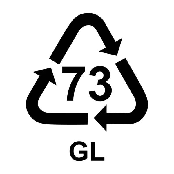 Скляний Символ Знак Переробки Екології Ізольовано Білому Тлі Піктограма Відходів — стоковий вектор