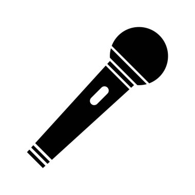 Mikrofon simgesi, ses konuşma sembolü, plak konseri işareti, web düğmesi tasarımı, karaoke düz konuşma .