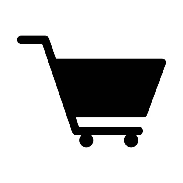 Warenkorb Verkauf Symbol Markt Geschichte Shop Vektor Illustration Symbol Isoliert — Stockvektor