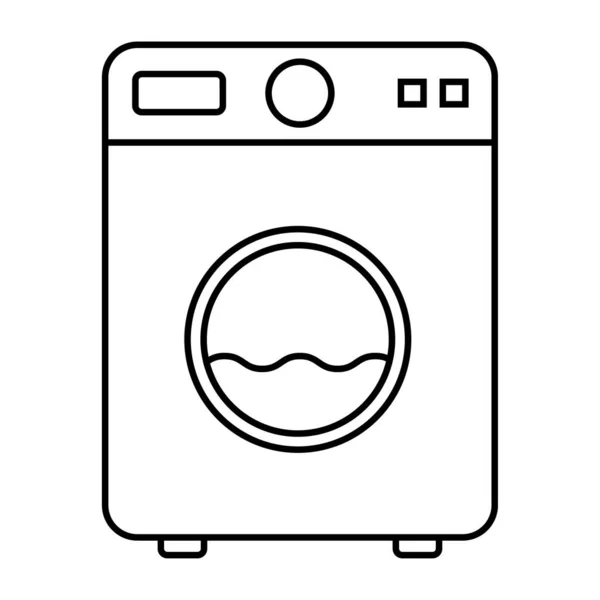 Equipo Lavadora Icono Lavandería Lavadora Eléctrica Lavado Ropa Símbolo Fondo — Vector de stock