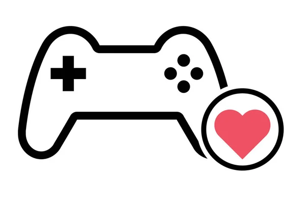 Console Gaming Gamepad Icon Joystick Gadget Technology Button Vector Illustration — Stock Vector