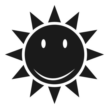 Güneş veya güneş ikonu sembolü tasarımı, seyahat plajı tabelası, abstarct vektör çizimi .