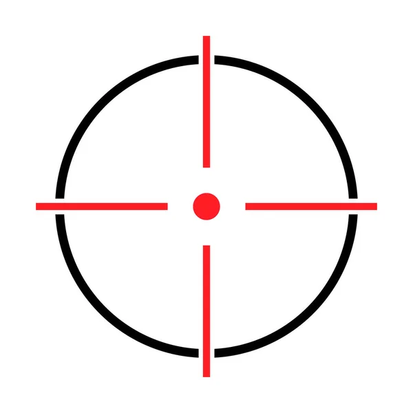 Siktvapnets Vektorikon Modern Måltavla Illustration Hårkorset Symbol För Webbdesign Korsmarkering — Stock vektor