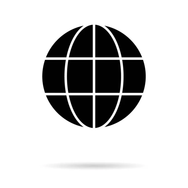 Światowy Symbol Strony Www Ikona Mapy Internetowej Globus Adresu Strony — Wektor stockowy