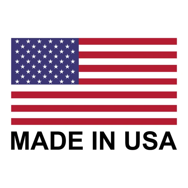 Fabriqué Aux États Unis Sceau Étiquette Produit Signe Autocollant Qualité — Image vectorielle